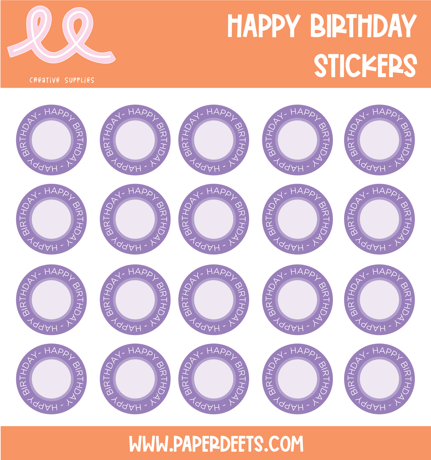 Stickers HAPPY BIRTHDAY