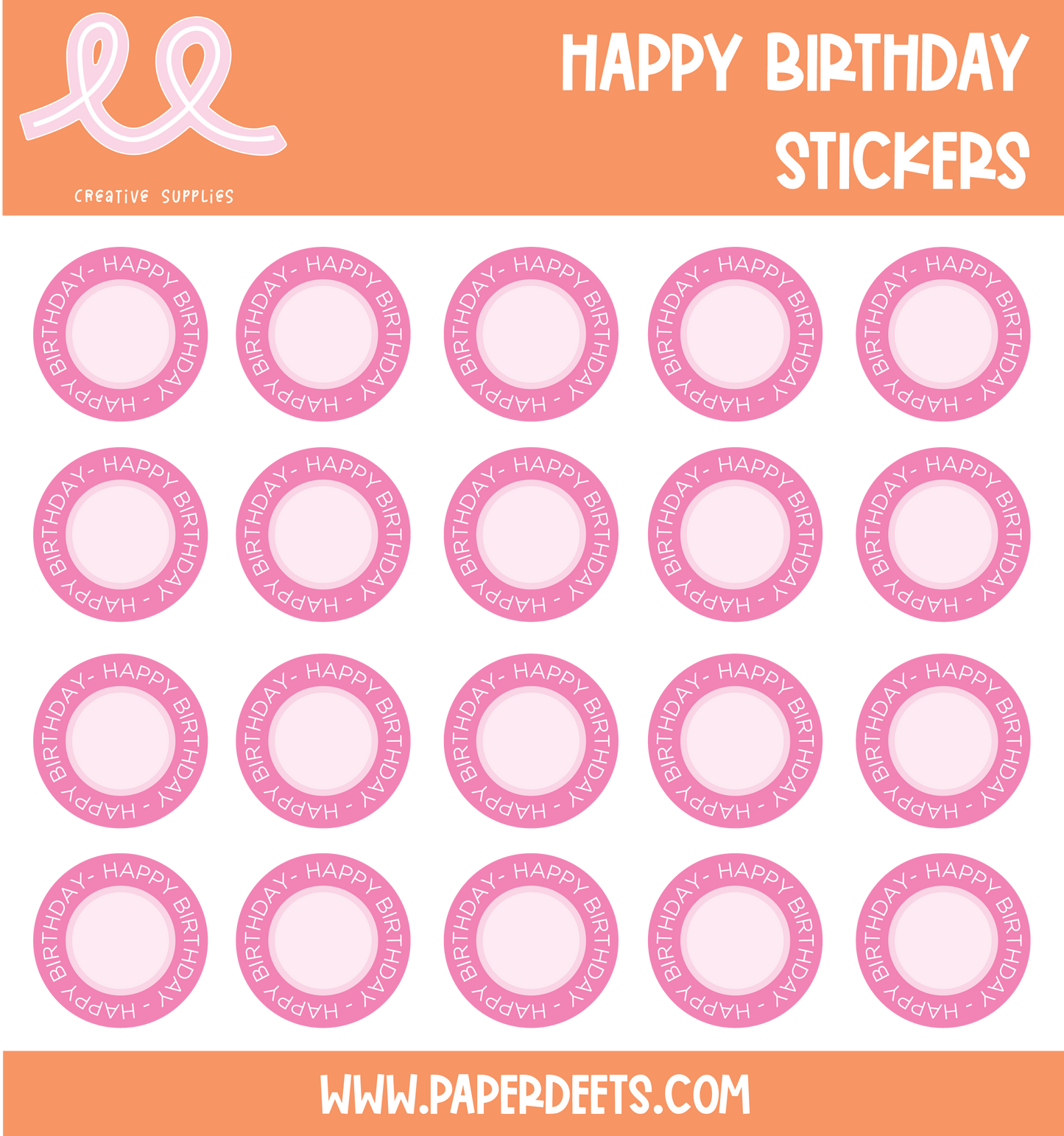 Stickers HAPPY BIRTHDAY