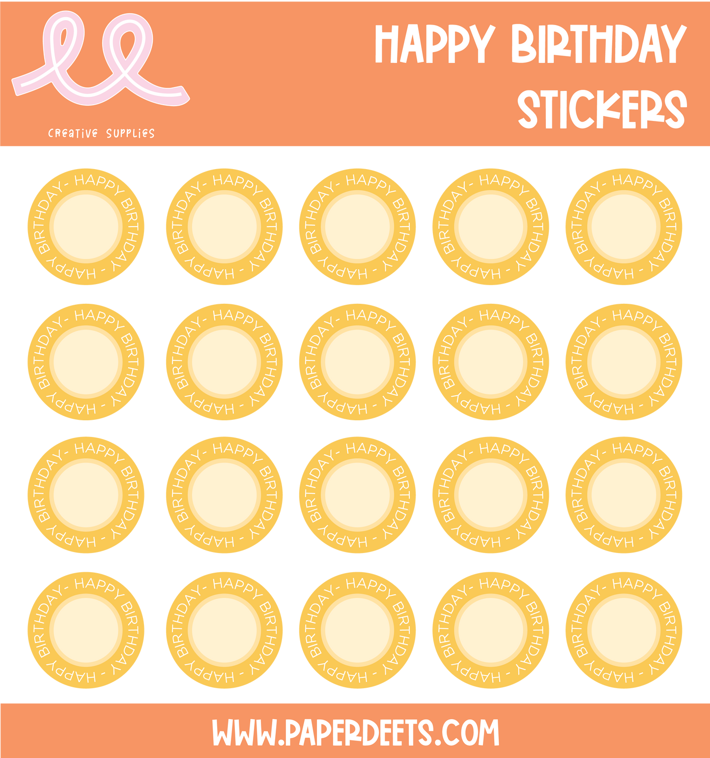 Stickers HAPPY BIRTHDAY