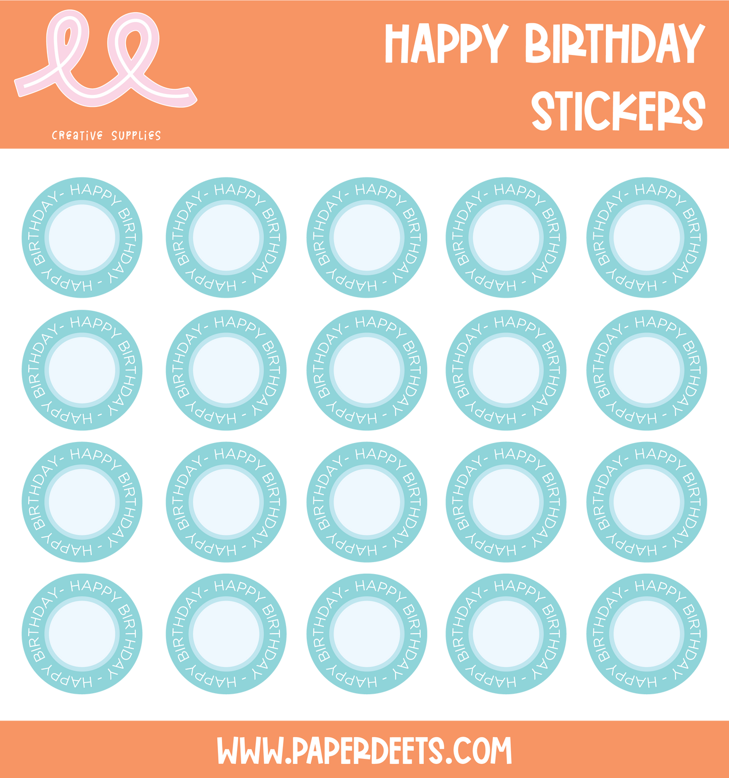 Stickers HAPPY BIRTHDAY